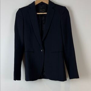 Massimo Dutti Classic Navy Blue Blazer Size 2
